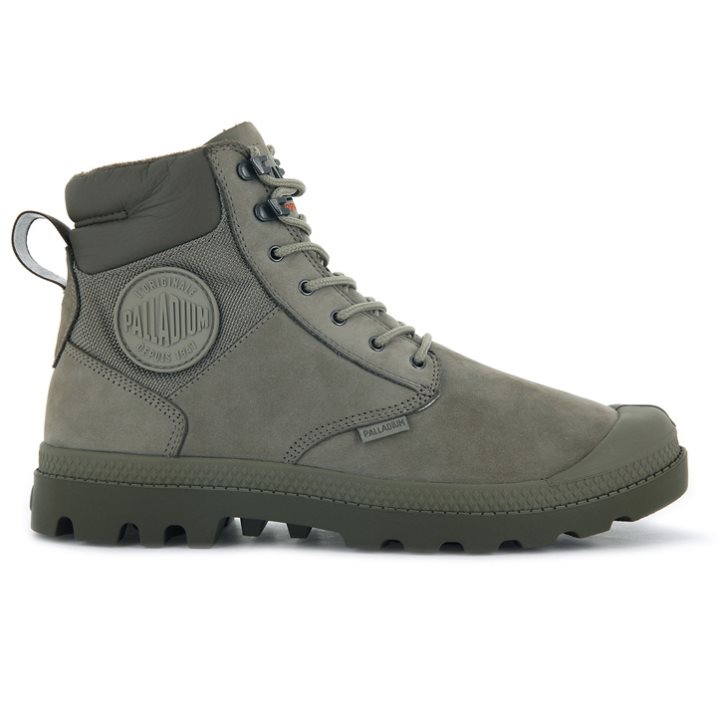 Bottes Palladium Pampa Shield WP+ LUX Femme Vert Olive | FR BRW689C